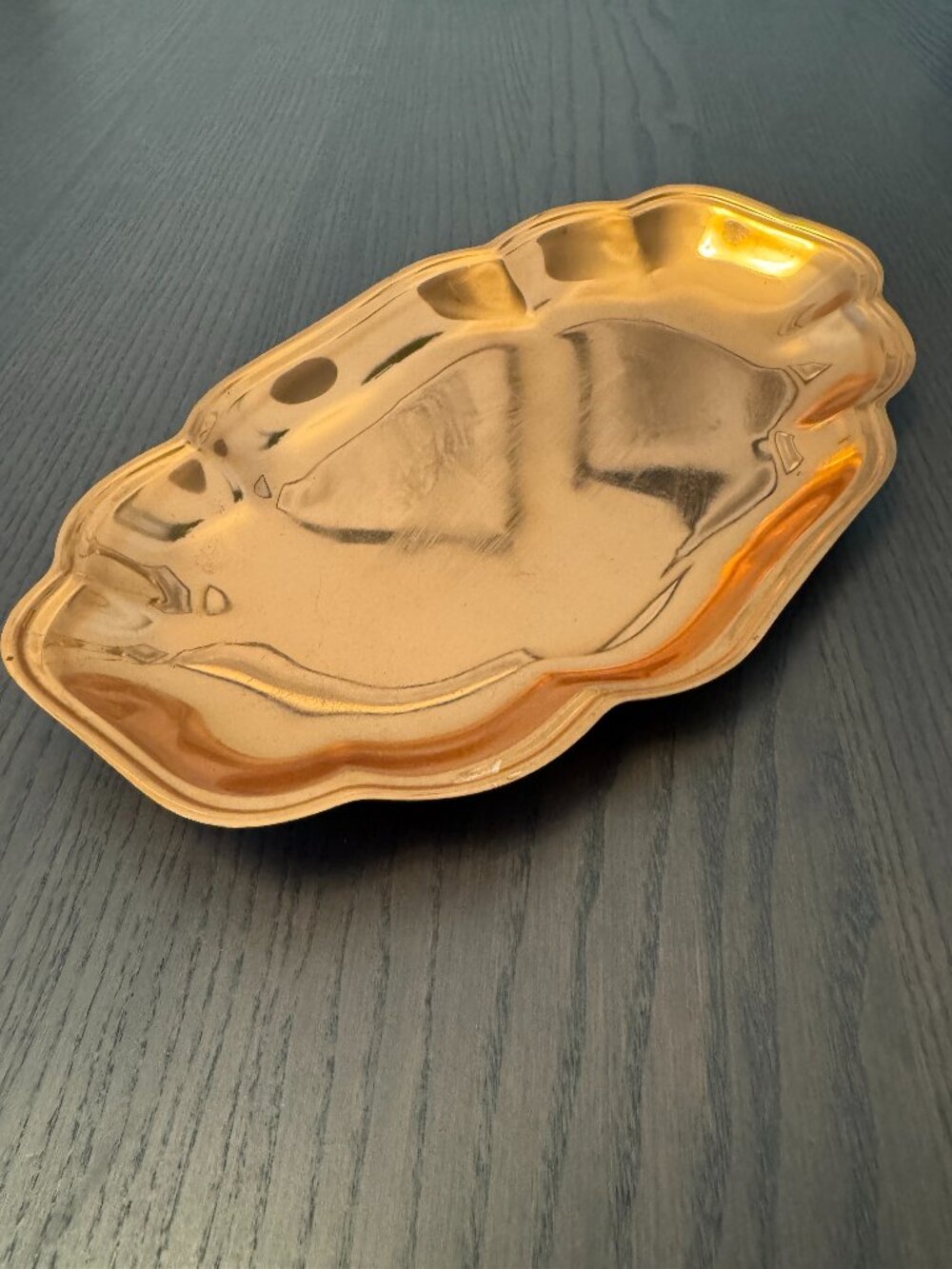 Vintage Coppercraft Tray Platter Oval 12 x 7.5 inches